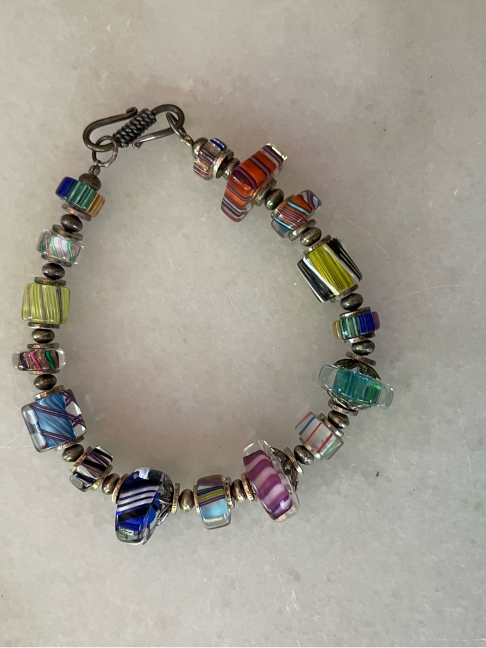 Multicolor Glass Bead Bracelet - Women Jewelry
